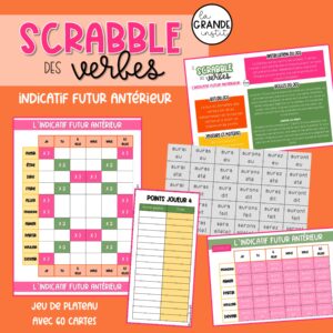 SCRABBLE DES VERBES - Indicatif futur antérieur