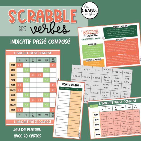 98 SCRABBLE DES VERBES - Indicatif passé composé