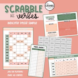 SCRABBLE DES VERBES - Indicatif passé simple