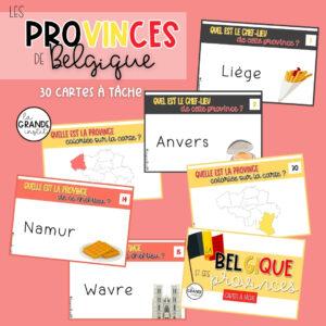 LA BELGIQUE ET SES PROVINCES - cartes à tâche