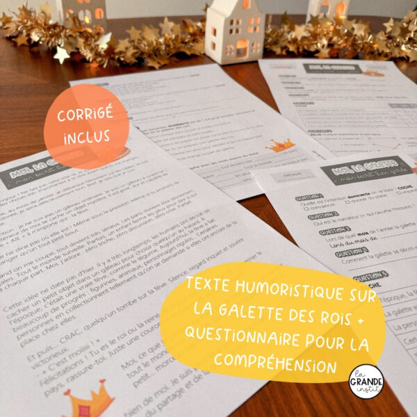 LA GALETTE DES ROIS - Lecture - cycle 3