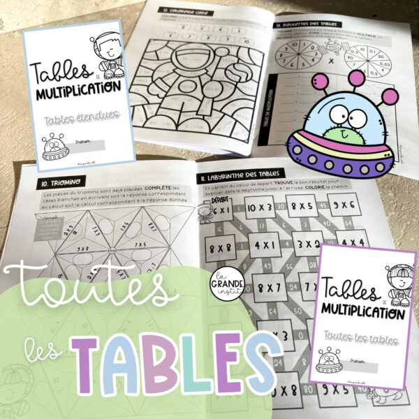 TABLES (toutes et étendues) - Livrets d'exercices