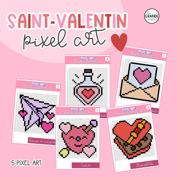 SAINT-VALENTIN - Pixel art