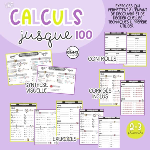 1 CALCULS jusque 100 - Techniques - exercices