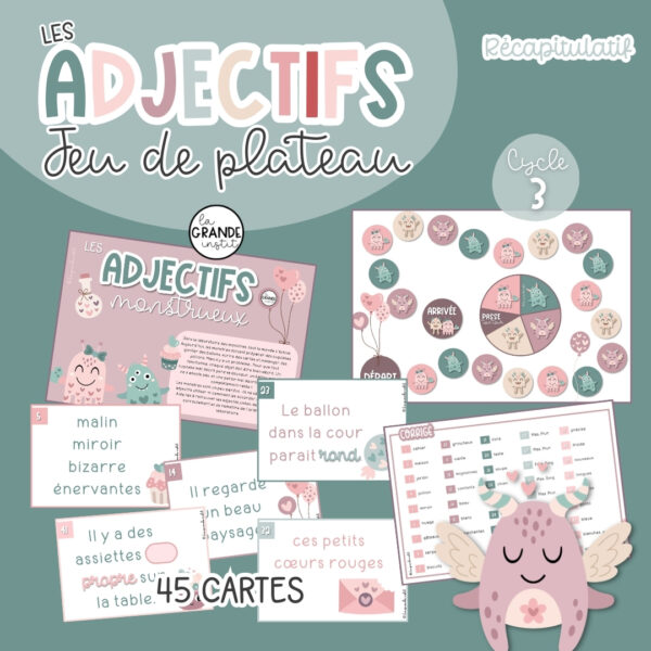 9 ADJECTIFS - Jeu de plateau