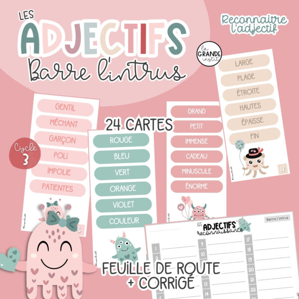 ADJECTIFS - Barre l'intrus